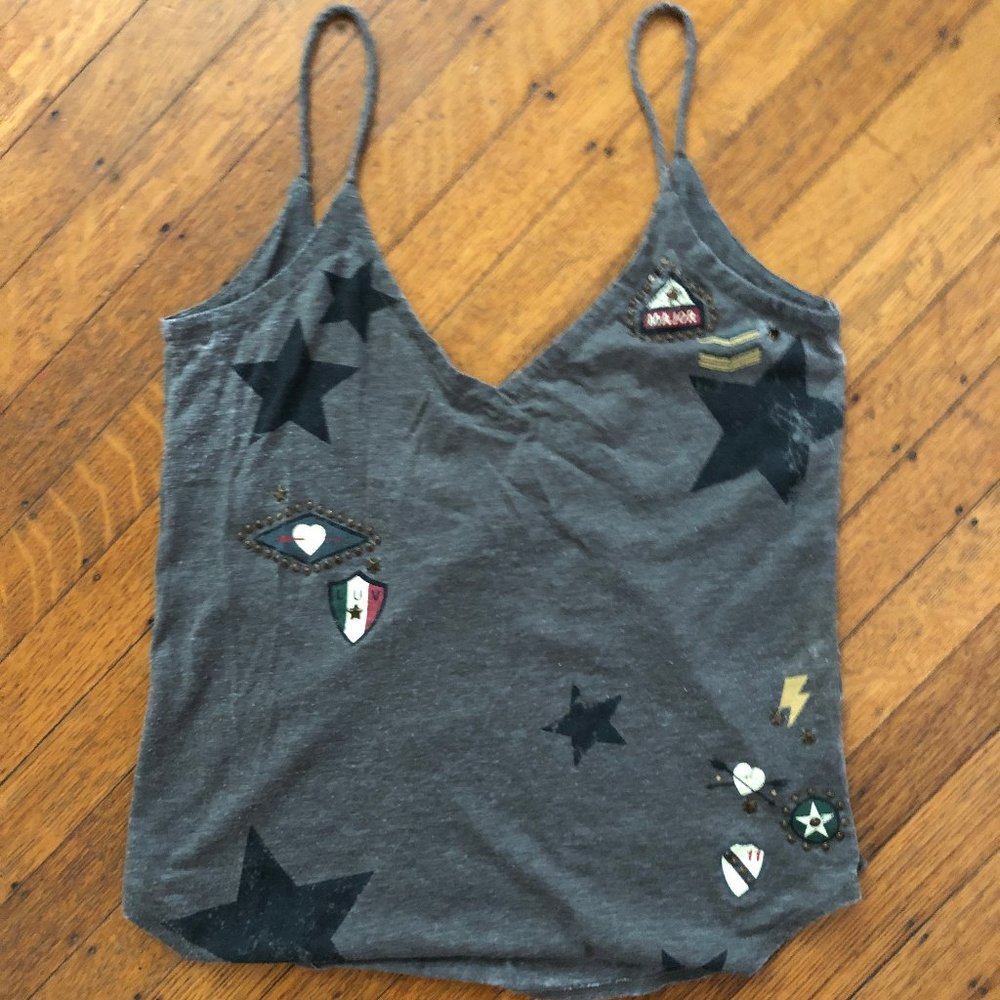CHASER Grey Patches Tank Top SIZE SMALL